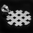 thumbnail image 4 of Solid Gold Matte Jerusalem "Crusaders" Cross (14K Rose Gold, Pendant with 22" chain), 4 of 4