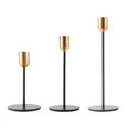 thumbnail image 3 of 3x Portavelas cónicos Candelabros Chimenea Mesa Centro de mesa Fiesta Candelabro de metal para sala de estar, Festival de Primavera, año Nuevo,, 3 of 9