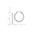 thumbnail image 2 of Gem & Harmony Hand Made Sterling Silver Twisted Hoop Earrings for Women, 2 of 4