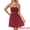 Dark Red, variant on Women's Strapless Party Sleeveless Solid Flare Mini Tube Dresses M Black