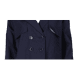 thumbnail image 3 of Maison Jules Womens Crop Cold Weather Trench Jacket Blue S, 3 of 3