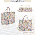 thumbnail image 6 of FORMRS Womens Corduroy Tote Bag Crossbody Shoulder Handbag with Pocket, Yellow Wildflower Pattern, 6 of 7