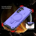 thumbnail image 2 of Designed for Samsung Galaxy S25 Plus - Compatible with MagSafe Support Wireless Charging Rugged Shockproof Anti-Slip Military Grade Protective Phone Cover for Samsung Galaxy S25 Plus, Purple, 2 of 7