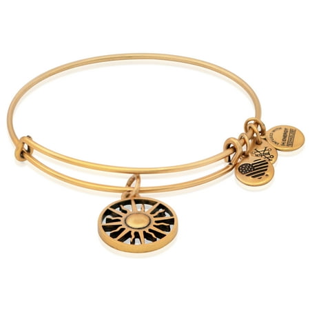 Alex and Ani Rising Sun Charm Bangle Bracelet - Rafaelian Gold - Expandable - A18EBRS01RG