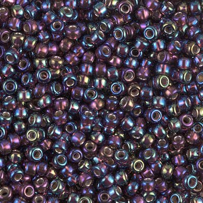 Silver-Lined Dark Smoky Amethyst Miyuki Seed Beads 8/0 8-91013-TB