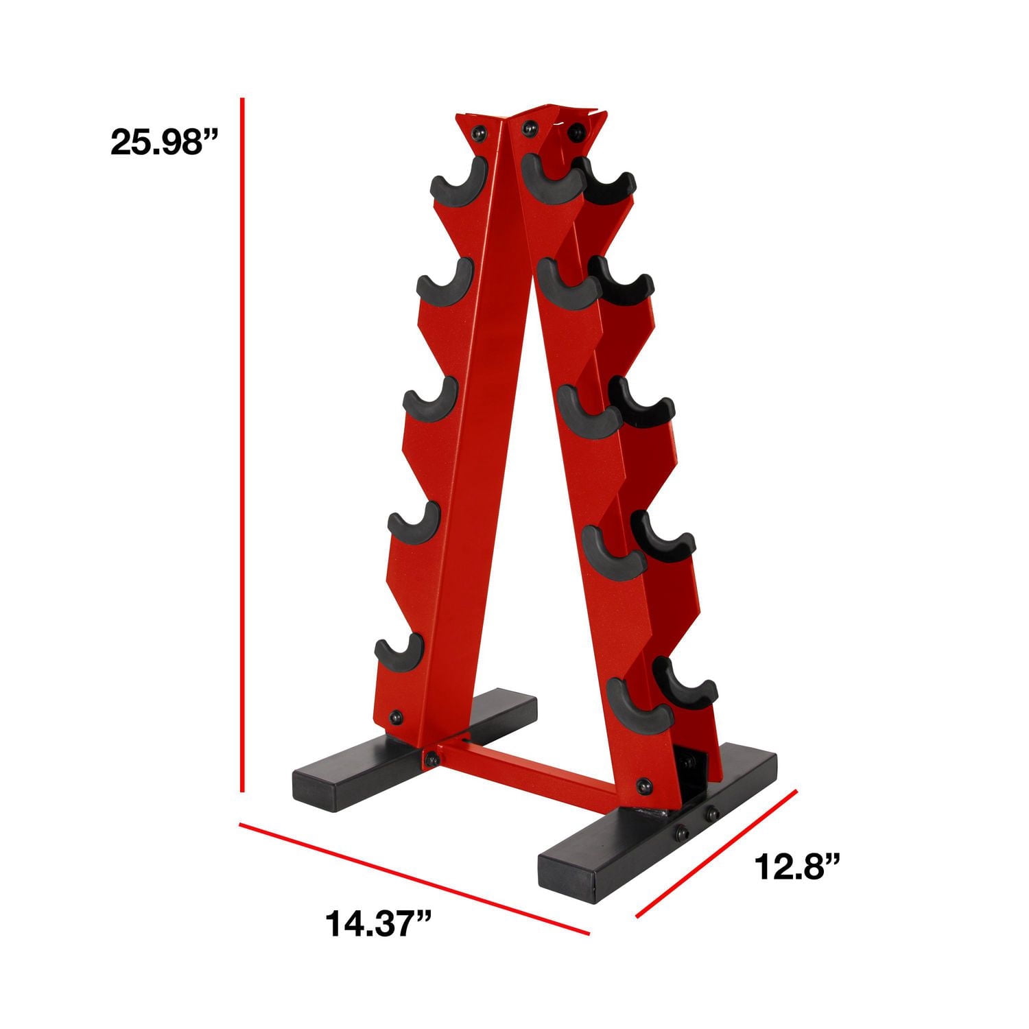 CAP Barbell A Frame Support d'haltères Rouge (capacité 5 paires)