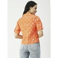 thumbnail image 2 of Moomaya Printed Cotton Top, Regular Fit Cotton Elbow Sleeve Casual Tunic Blouse, 2 of 8