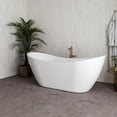 thumbnail image 3 of 71" Streamline NDR-292-15-BL Soaking Glossy White Freestanding Tub With Internal Drain in Matte Black, 3 of 4