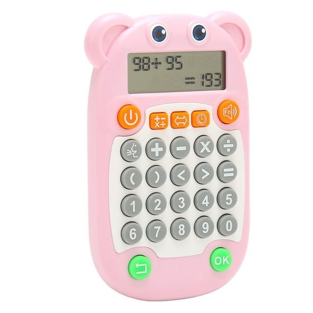 Entrenador De Aritmética Oral, Pantalla Digital De Estilo De Dibujos Animados, Carga USB C, Entrenador De Aritmética Matemática Para El Hogar
