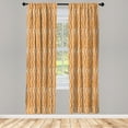thumbnail image 3 of Ambesonne Burnt Orange Curtains, Chevron Zigzag Print, Pair of 28"x63", Burnt Orange Off White, 3 of 5