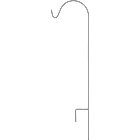 UrbanGarden 45 In. Slate Square Steel Shepherd Hook UGSQFBHSL