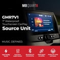 thumbnail image 2 of MB Quart - Sistema de audio portátil con visualización táctil para coche estéreo de doble zona para barco y UTV, color negro, 2 of 5