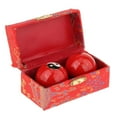 thumbnail image 4 of 2 Pieces Hand Massage Balls, Chinese Exercise Handballs with Storage Box, Durable, Compact Relaxation, Chinese Baoding Balls, for Kids Seniors Gossip Red, 4 of 8
