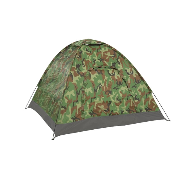 1 tienda de campaña de camuflaje con bastón de senderismo, impermeable, ligera y portátil, para senderismo al aire libre (color aleatorio).