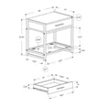 thumbnail image 6 of Dtwnek Side Table End Table with 1 Drawer and Bottom Shelf, Nightstand for Living Room, Bedroom, White, 6 of 6