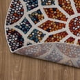 thumbnail image 2 of 4â€™ Round Multicolored Floral Mosaic Area Rug, 2 of 5