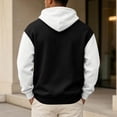 thumbnail image 5 of Mens Color Block Hoodies Long Sleeve with Pocket Pullover Hoodie Fashion Fall Winter Sweatshirt, 5 of 5