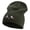 Olive, variant on Blushing Emoji Face Embroidered Big Size Cotton Short Beanie - Black XL-3XL
