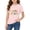 Light Pink, variant on CPNG Children's Girls and Boys Fifth Grade T Shirt Letter Print Loose Fit Tees Summer Casual Short Sleeve Round Neck T-Shirt
