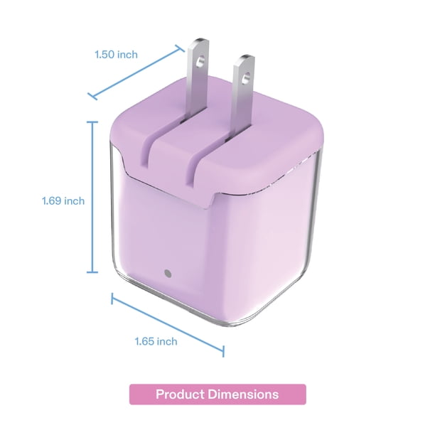 onn 32W Dual-Port USB-C & USB-A Wall Charger, Fast Charging, USB