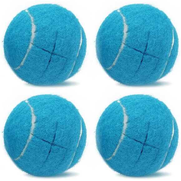 4 Pièces Balles de Tennis Prédécoupées pour Chaises - Couvertures de Pieds de Chaise de Balle de Tennis - Couleur: Bleu