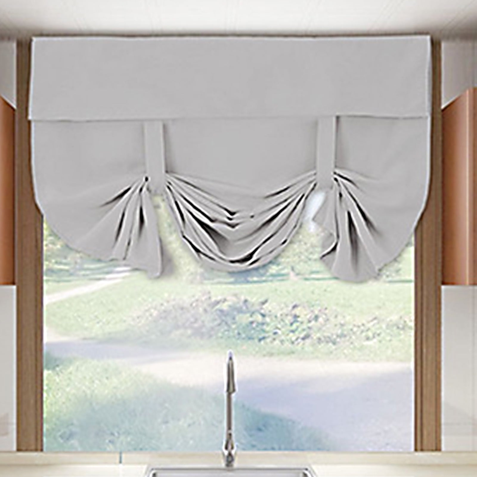 Home Room Darkening Door Curtains for French Door,Nature Cotton Blended Privacy Door Shades for Balcony Glass Door,Roll Up Door Blinds for Sightseeing,W26 x L68 inch,1 Panel