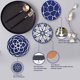 thumbnail image 3 of Posavasos absorbentes con soporte, de silicona para mesa de centro, ideales para decorar el hogar, la oficina o el bar, color azul oscuro., 3 of 5