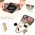 thumbnail image 4 of Womens Chain Shoulder Bag Flowers Blossom Classic Tote Handbags Fashion Clutch Hobo Purse with Zipper for Travel Casual, 4 of 7