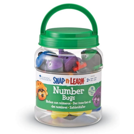 Learning Resources Snap-n-Learn Number Bugs, 18 Pieces, Ages 2+