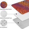 thumbnail image 5 of Orange and Purple Of Leopard Print Bathroom Rugs Sets 3 Piece,Toilet Cover Set,Absorbent Non Slip Bathroom Mats Sets with U-Shaped Contour Rug Toilet Rug Set, 5 of 5