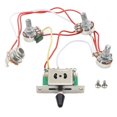 thumbnail image 1 of JIUWU Arnés de cableado para guitarra Strat Precableado 3 potenciómetros de 500 k 1 volumen 2 perillas de control de tono Interruptor de 5 vías, 1 of 5