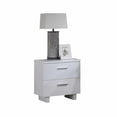 thumbnail image 2 of 23" X 15" X 23" White Wooden Leg Nightstand, 2 of 2