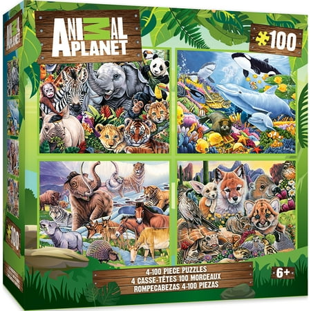 4-pack Animal Planet Multipack 100 Piece Puzzles