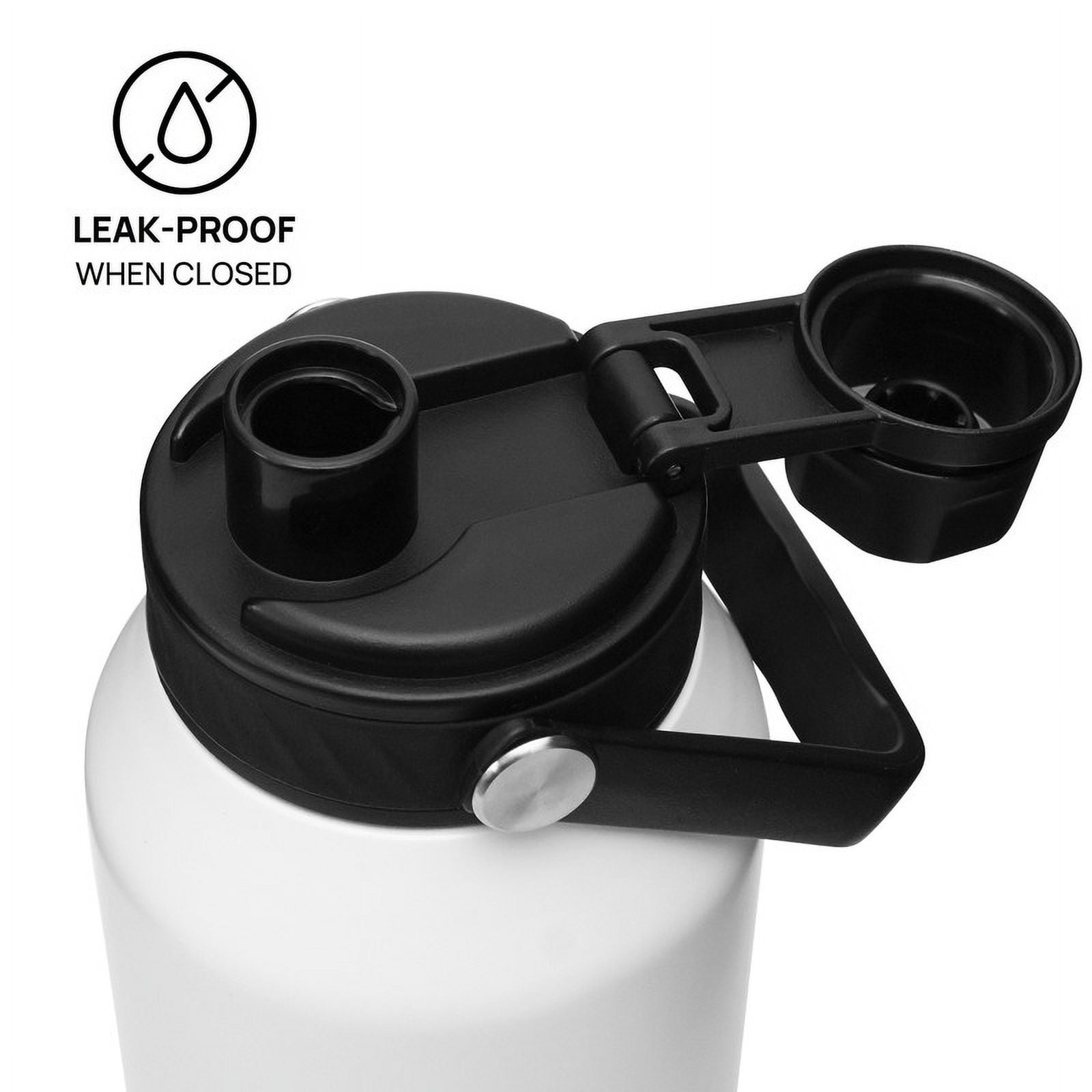Walsport 34 oz Travel Mug with Leak-proof Lid,Stainless Steel Insulated Coffee Tumbler, Keeps Hot or Cold,Fits in Car Cup Holder,White