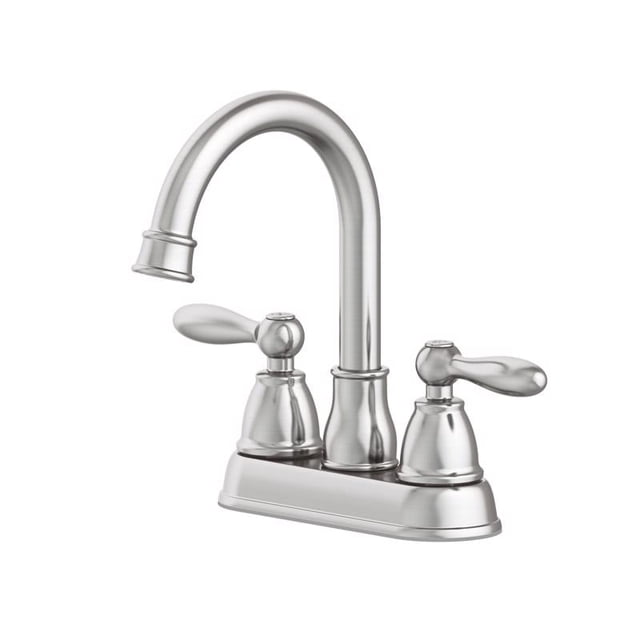 Grifo para lavabo de baño Centerset OakBrook Jennifer, níquel cepillado