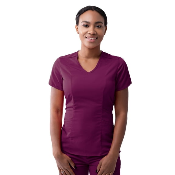 Adar Pro Scrubs For Women - Modern V-Neck Scrub Top