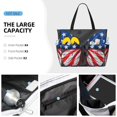thumbnail image 3 of Daiia Butterfly With USA Flag Beach Travel Bag - Water-Resistant Beach Bag, Lightweight Tote with 7 Pockets for Women and Men - Gym,Pool,Camping,Reusable Grocery Bag, 3 of 7