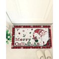 thumbnail image 4 of Christmas Dwarf Floor Door Mats Shag Carpet Vintage Linen,Non Slip Super Soft Xmas Gnome Bath Rugs,Red Black Buffalo Plaid Shaggy Fuzzy Area Rug for Kitchen/Bathroom/Bedroom/Living Room Decor 18×30in, 4 of 6