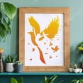 thumbnail image 4 of Birds Stencils Template 8.3x11.7inch Plastic Dancing Girl Drawing Painting Stencils Rectangle Flying Birds Reusable Stencils for Painting on Wood, Floor, Wall and Tile, 4 of 9