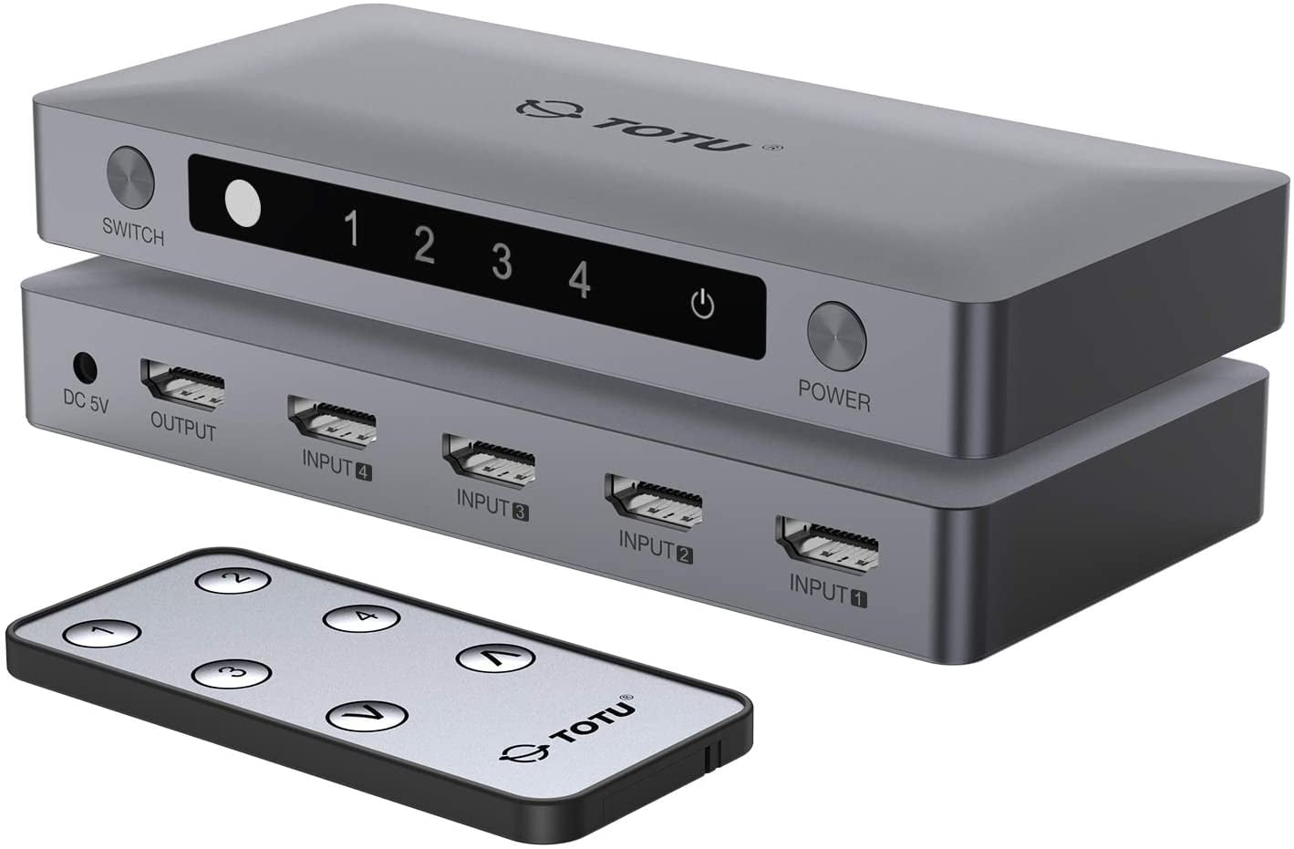 4 in 1 HDMI Switch, 4 Ports 4K 60Hz 2.0 Switcher Splitters with IR Remote Control - Walmart.com