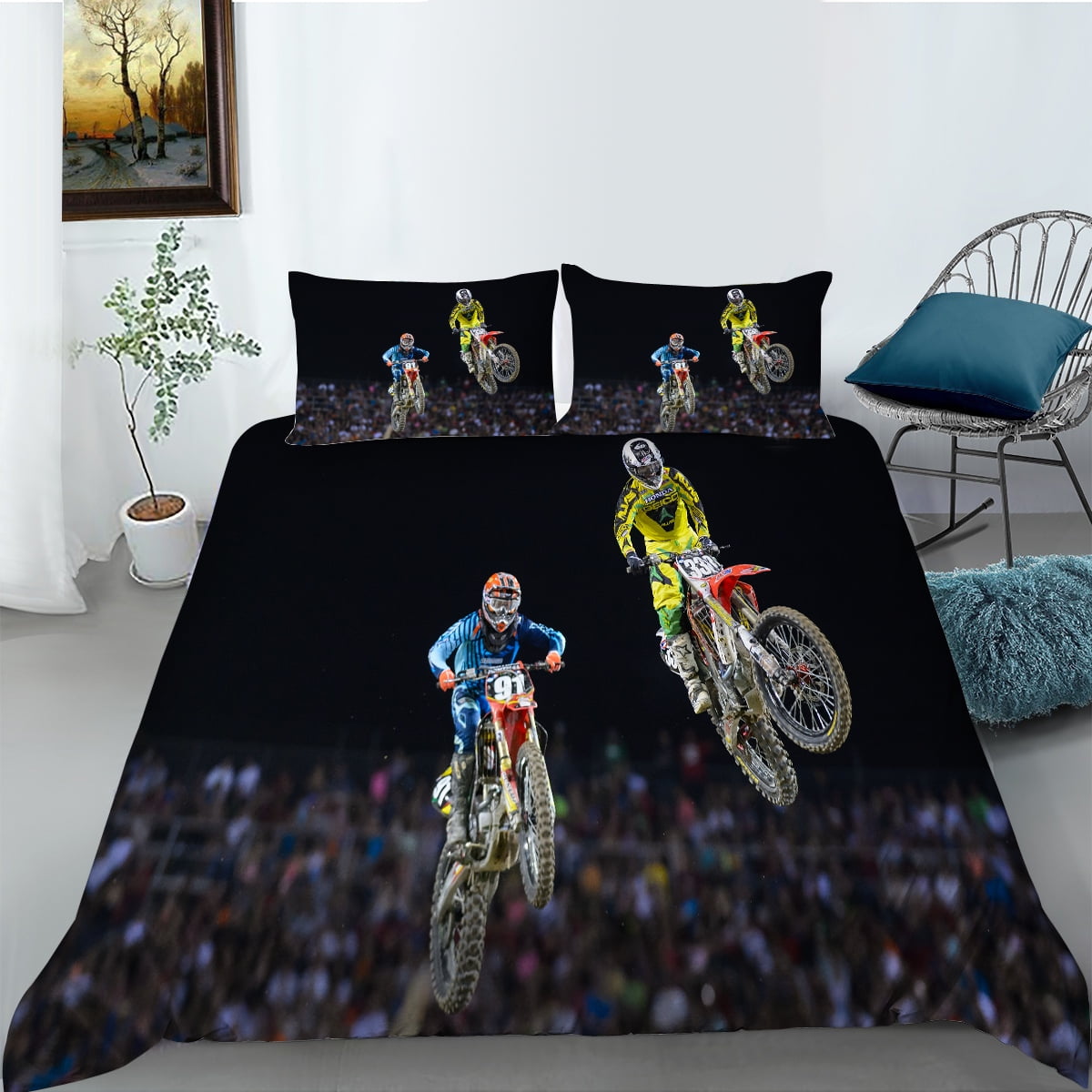 Boys Duvet Cover Sets 3D Sports Printed Bedding Covers Quilt Cover Sets