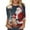 Multicolor, variant on Oksale Santa Claus Printing Blouses for Women Plus Size Christmas Shirts Loose 3/4 Length Sleeve Tops Casual Round Neck Top Lightweight Soft Clothing Multicolor S