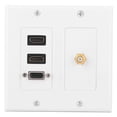 thumbnail image 2 of US Standard Decorative Wall Plate with F-Type Head, 2 HDMI Ports, and VGA Connection for Home Use, 2 of 8