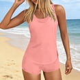 thumbnail image 6 of Fewfanhot Women's Tankini Swimsuits 3 Piece Tankini Swimsuits for Women Swim Tank Top with Bra and High Waist Boy Shorts with Pockets, 6 of 7