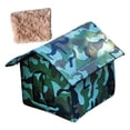 thumbnail image 4 of Casa para gatos ligera, accesorio de esponja, equipo para gatos de interior durante toda la temporada Verde M, 4 of 9