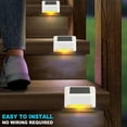 thumbnail image 5 of EROCK Solar Deck Lights 4/8/12/16Pcs, Outdoor Step Light Waterproof Led Solar Lamp for Steps Fence Deck Railing Stairs, Warm White, 5 of 10