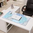 thumbnail image 3 of Long Mouse Pads for Desk,Blue Floral Leaf Pattern Desk Mats on Top Of Desks, Desk Mouse Pad Extra Large with 3mm Non-Slip Base and Stitched Edge for Gaming,Office,Work,Home 31.5"x15.7", 3 of 6