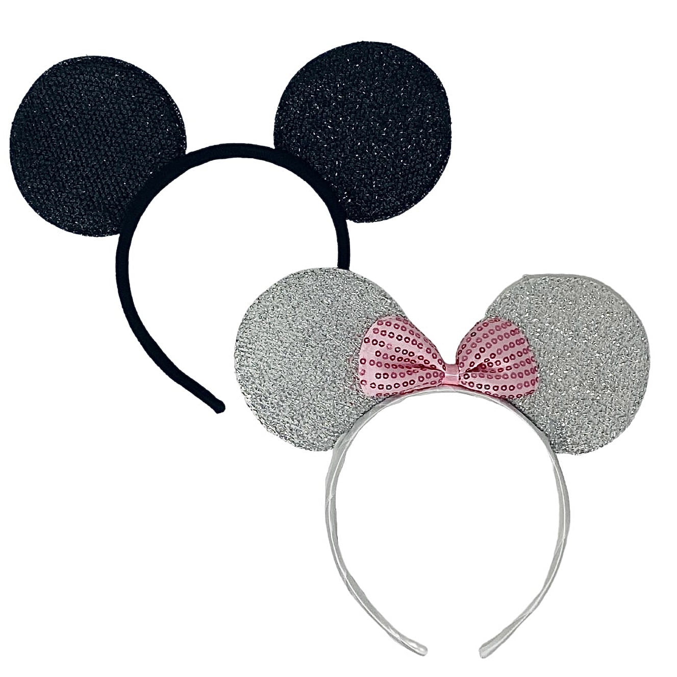 12 pcs Minnie Mouse Ears Shiny Mix Color Headband Party Favors Birthday Costume 