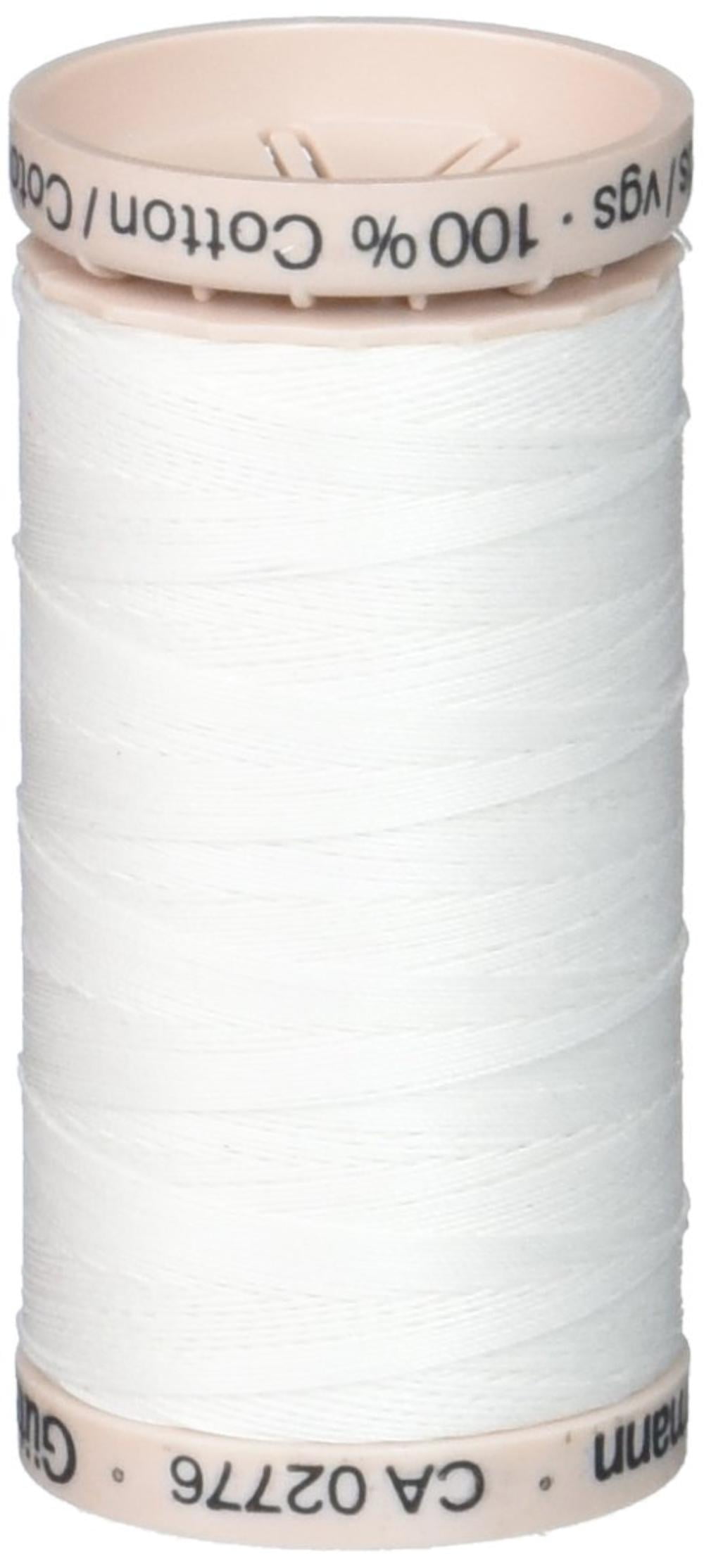 Quilting Thread 220 YardsWhite (7382205709), 100 Wax Finish Cotton