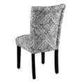 thumbnail image 4 of HomePop Classic Velvet Parsons Dining Chair, Set of 2, Black Velvet Tribal Pattern, 4 of 11